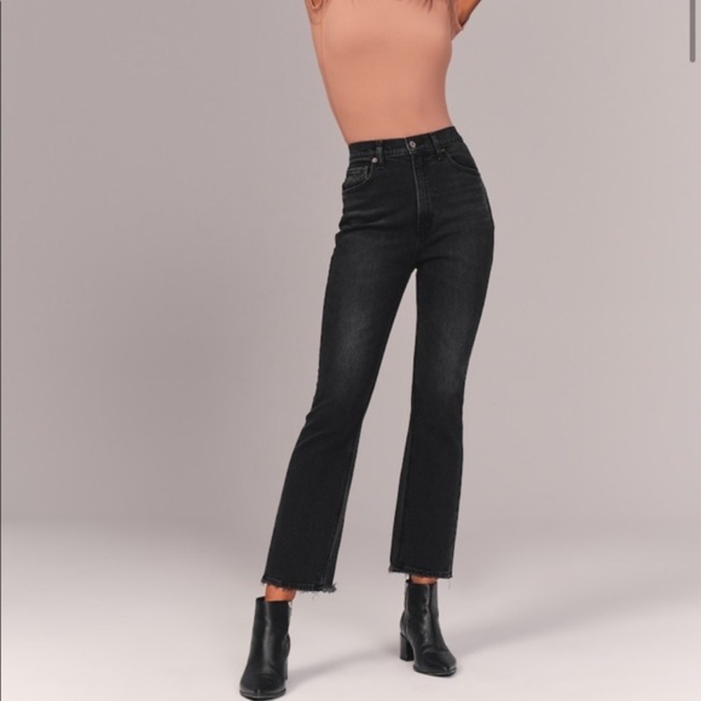 Black Abercrombie Kick Flare Jeans - Size 28